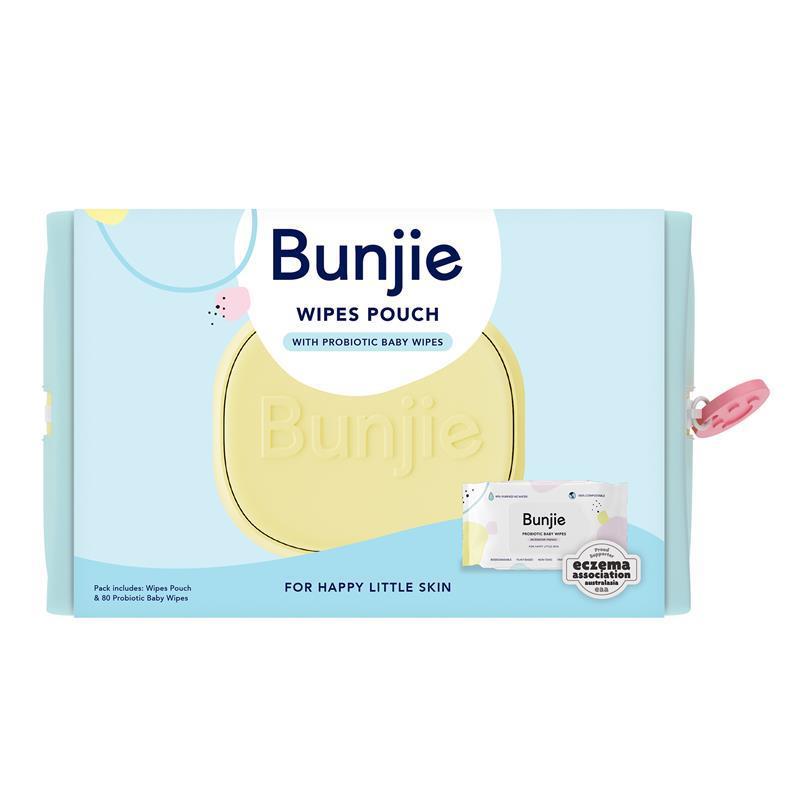Bunjie Light Blue Pouch Bonus 80 Pack Wipes