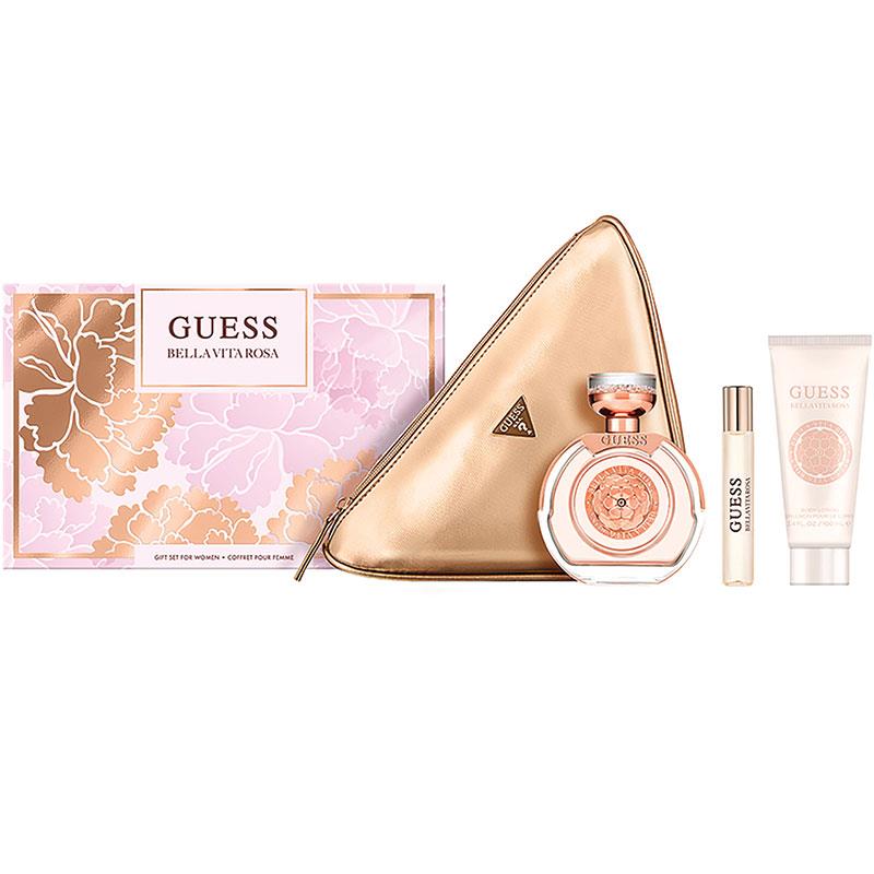 Guess Bella Vita Rosa Eau de Toilette 100ml + 15ml + Body Lotion + Pouch 4 Piece Set