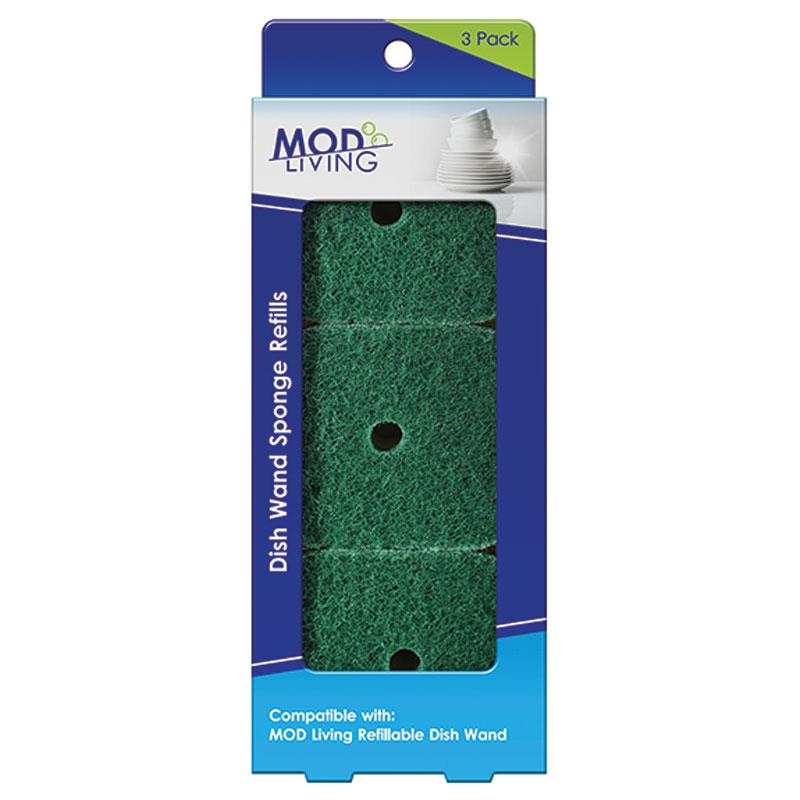MOD Living Refillable Dish Wand Sponge Refills 3 Pack