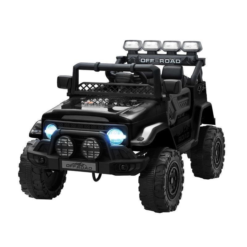 Mazam Ride on Car 12V Kids Electric Jeep Bluetooth Remote Control Cars Black