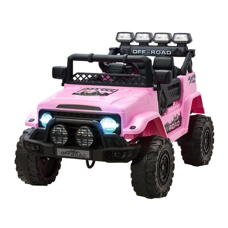 Mazam Ride on Car 12V Kids Electric Jeep Bluetooth Remote Control Battery Pink