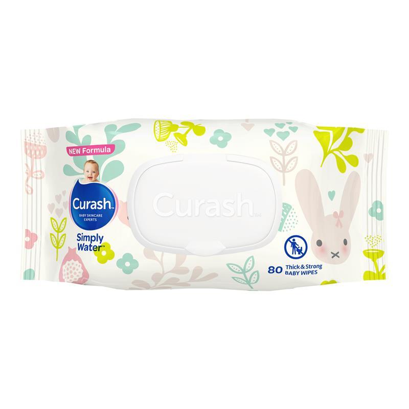 Curash Simply Water Wipes Bunny's Limited Edition 80 Pack