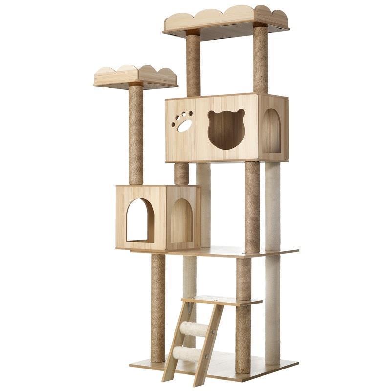 Alopet Cat Tree Tower Scratching Post House Bed Wood Scratcher Condo 161cm 1Unit
