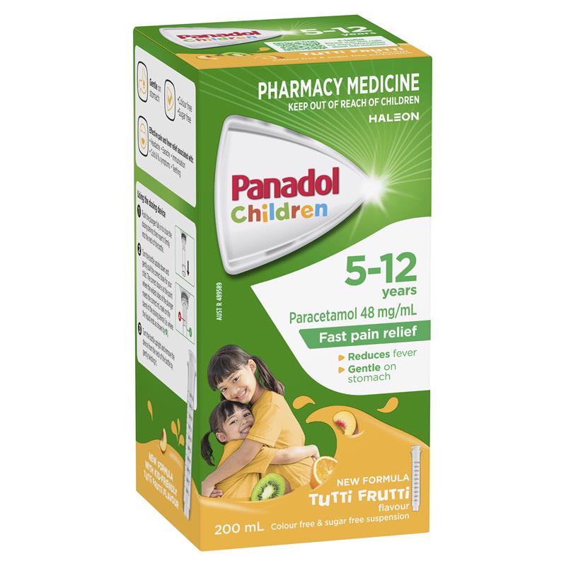 Panadol Childrens 5-12 Years Tutti Frutti 200ml