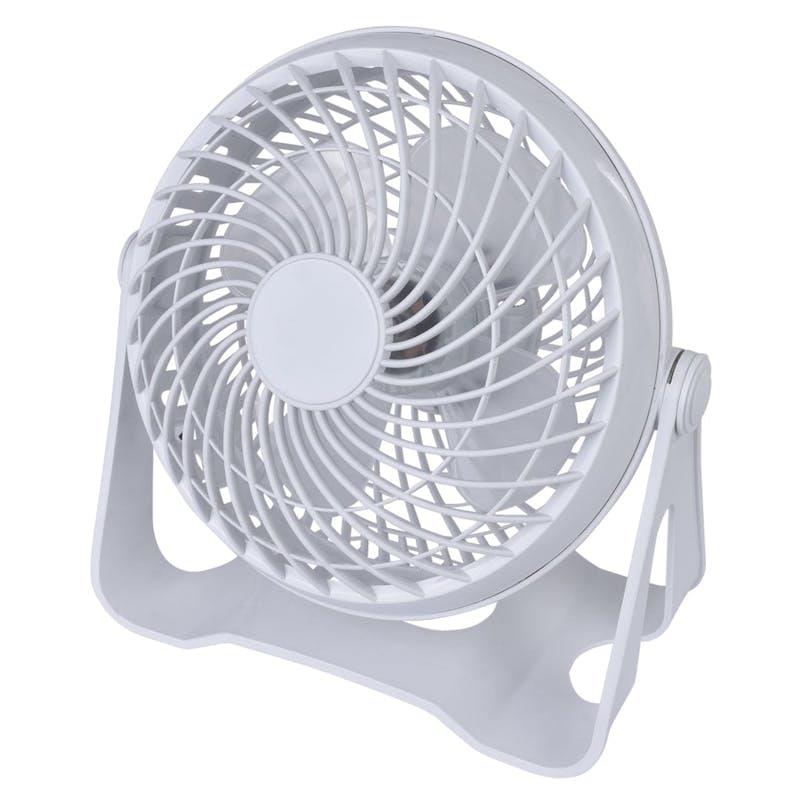 Living Today USB Powered Desk Fan – Portable 2-Speed Adjustable Angle Cooling Fan (White) 1Unit