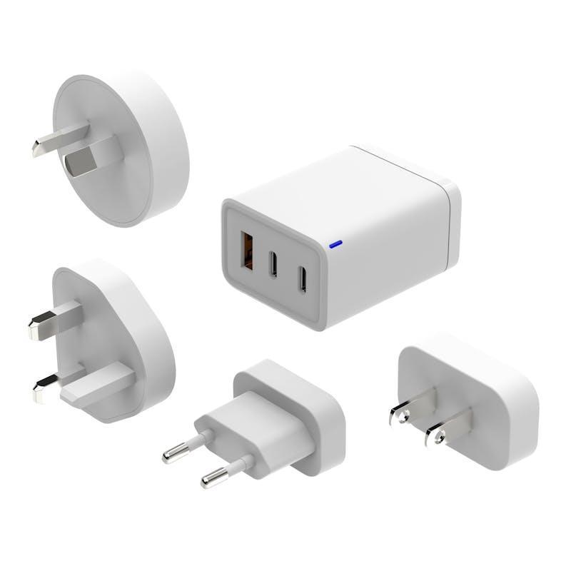 Laser 65W GaN USB Wall Charger with 4 Adaptors White