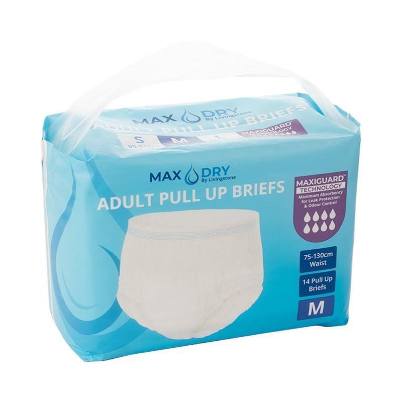 Livingstone Adult Pull Up Brief Pants Super Absorbent Medium 75-130cm 14 Pieces/Pack