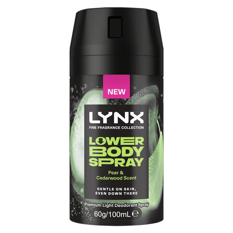Lynx Lower Body Spray Pear & Cedarwood Scent 100ml