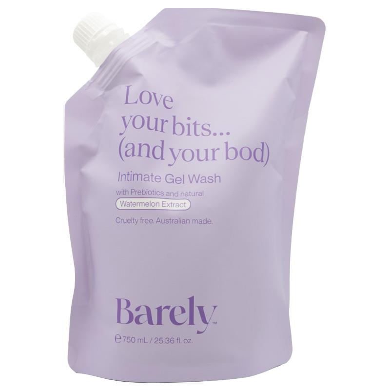Barely Love your Bits Sensitive Prebiotics Gel Wash Watermelon Refill Pouch 750ml