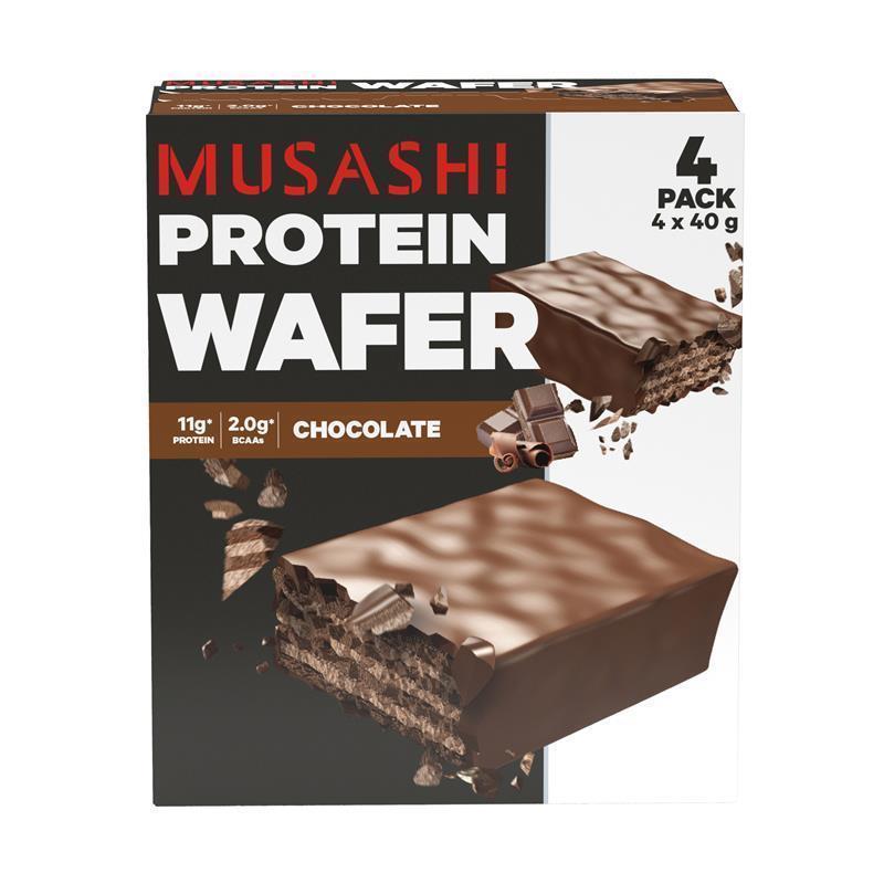Musashi Protein Wafer Bar Chocolate 40g 4 Pack