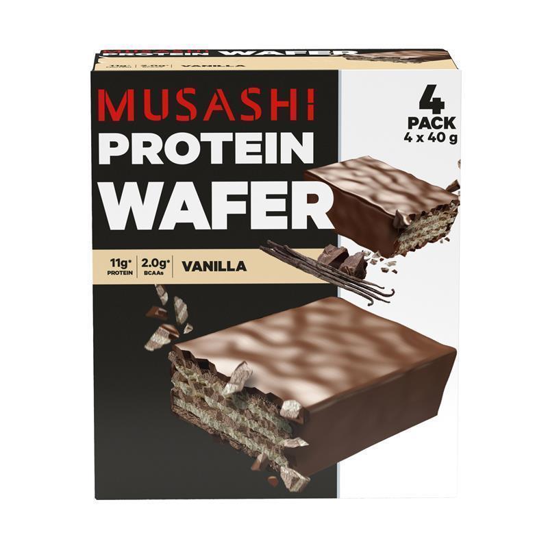 Musashi Protein Wafer Bar Vanilla 40g 4 Pack