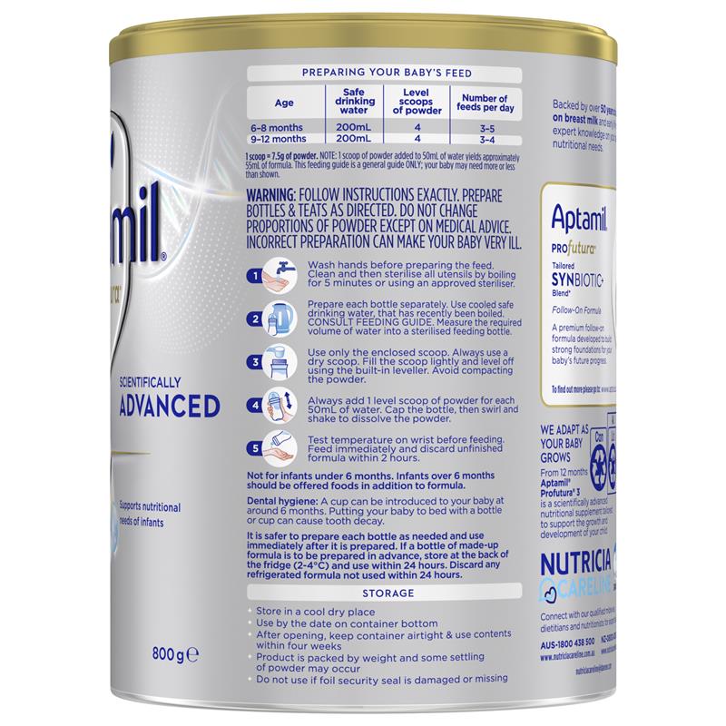 Buy Aptamil Profutura Synbiotic+ Stage 2 Follow On Formula 800g