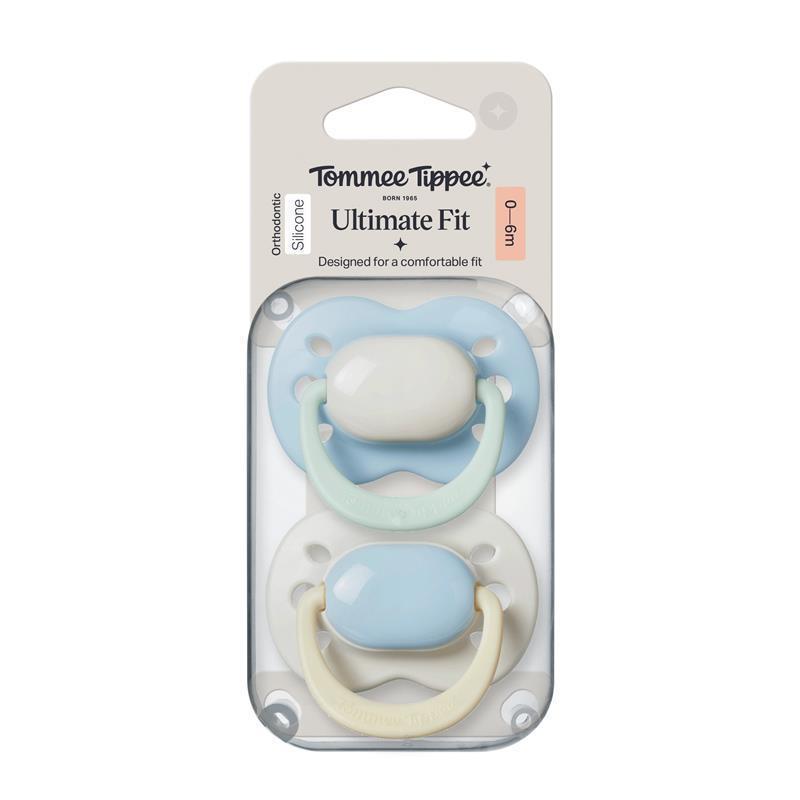 Tommee Tippee Ultimate Fit Soother 0-6 Months 2 Pack Assorted Colours