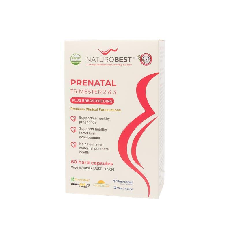 NaturoBest Prenatal Trimester 2 & 3 Plus Breastfeeding 60 Capsules