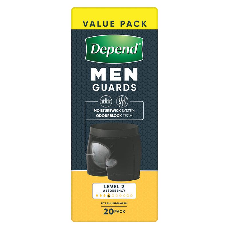 Depend Men Incontinence Guards Level 2 20 Pack