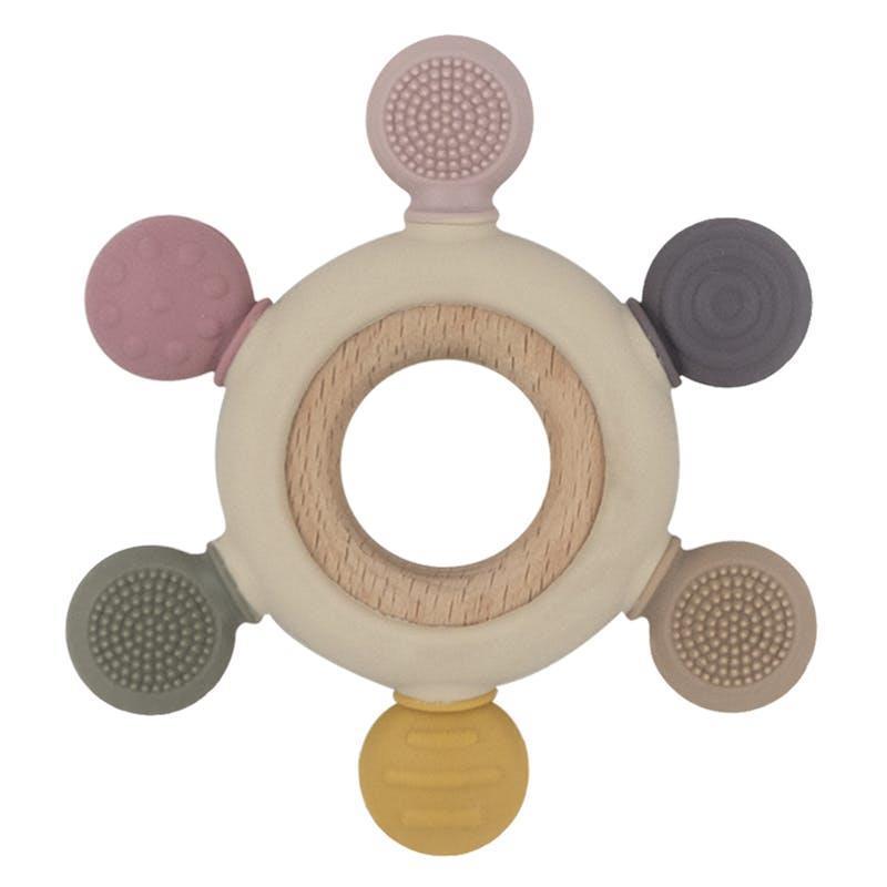 Playground Multi-Surface Teething Wheel Rose
