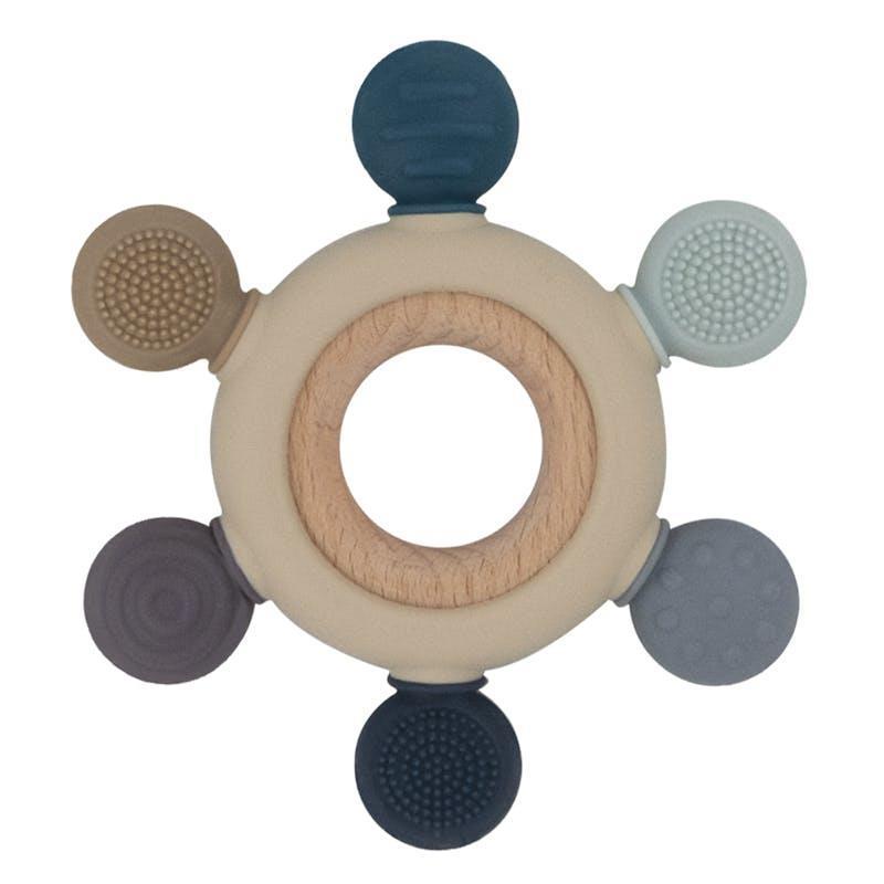 Playground Multi-Surface Teething Wheel Steel Blue