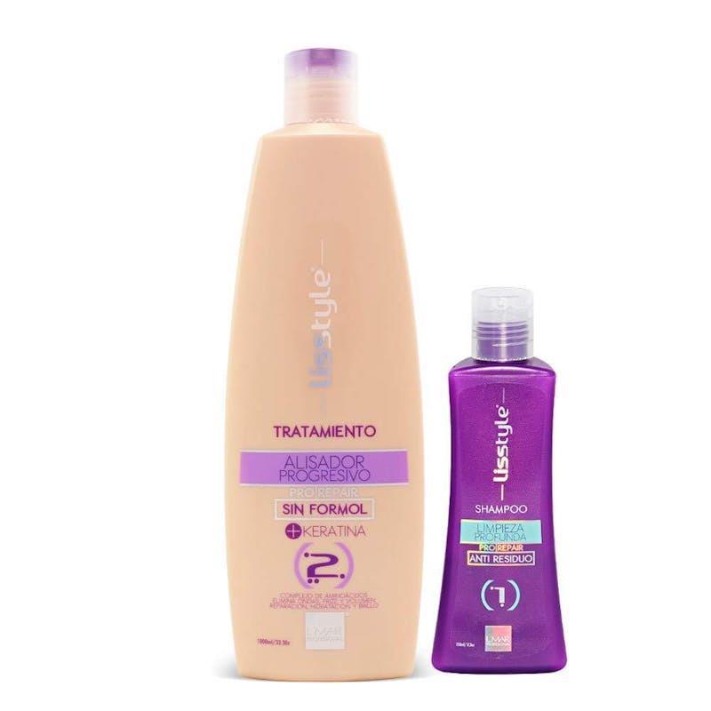 L'Mar Lisstyle Alisador Pro-Repair 2-Step Keratin Hair Straightening Treatment Kit 1L + 250ml