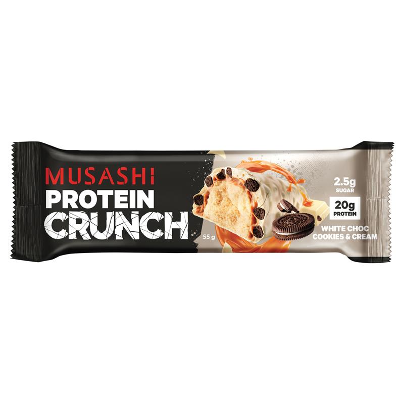Musashi Protein Crunch Bar White Choc