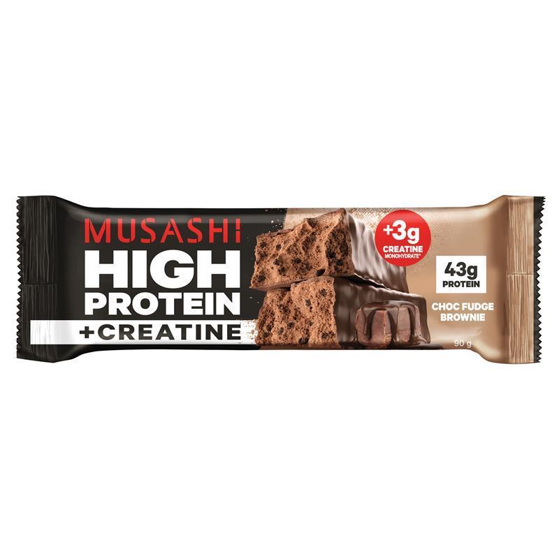 Musashi High Protein + Creatine Choc Fudge Brownie 90g