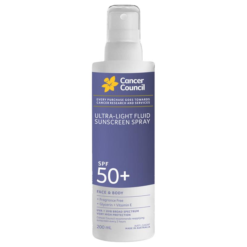 Cancer Council SPF50+ Ultra-Lightweight Sunscreen Spray 200ml