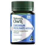 Nature's Own Chromium Picolinate 400mcg - Digestive Health - 200 Tablets