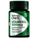 Nature's Own Vitamin B12 1000mcg - Vitamin B for Energy - 60 Tablets