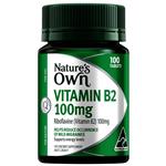 Nature's Own Vitamin B2 100mg - Vitamin B for Energy - 100 Tablets