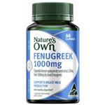 Nature's Own Fenugreek 1000mg for Breast Milk Production Support 60 Capsules