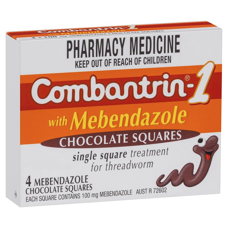 Combantrin -1 with Mebendazole Chocolate Squares 4