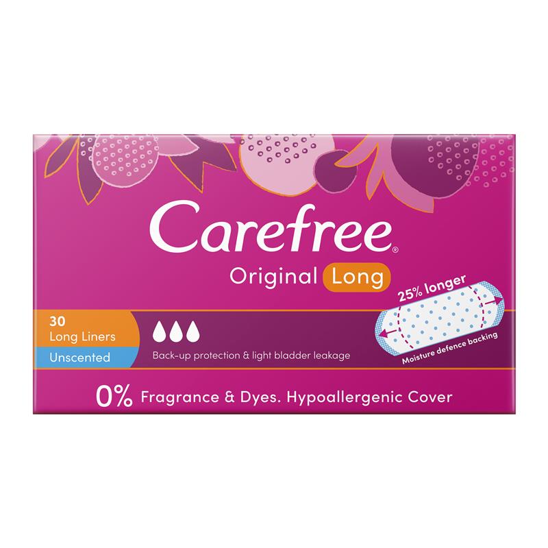 Buy Carefree Longs Original Unscented Panty Liners 30 Pack Online at  Chemist Warehouse®