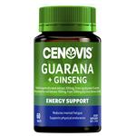 Cenovis Guarana & Ginseng for Energy & Stamina Support - 60 Tablets