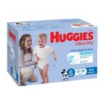 Huggies Ultra Dry Nappies Boy Size 5 Jumbo 64 Pack