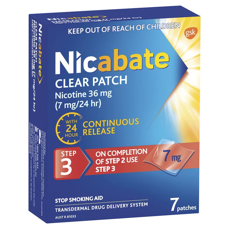 Nicotine Patches. Clear patch
