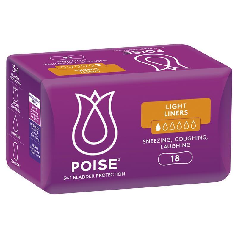 Buy Poise Panty Liners Light 18 Online at Chemist Warehouse®