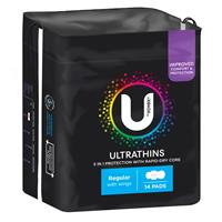 U By Kotex Extra Overnight Ultimate Pads with Wings 6 Pack