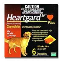 Buy Heartgard 30 Plus Chewables for dogs 23-45kg (Brown) 6 pack Online