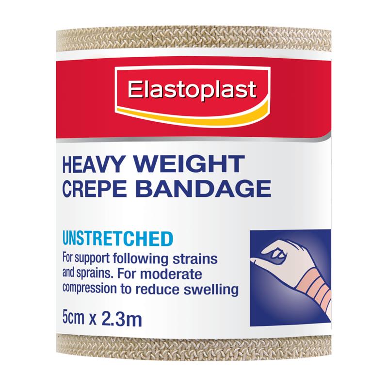 Buy Elastoplast 46017 Heavy Weight Crepe Bandage 5cm x 2.3m Online at ...