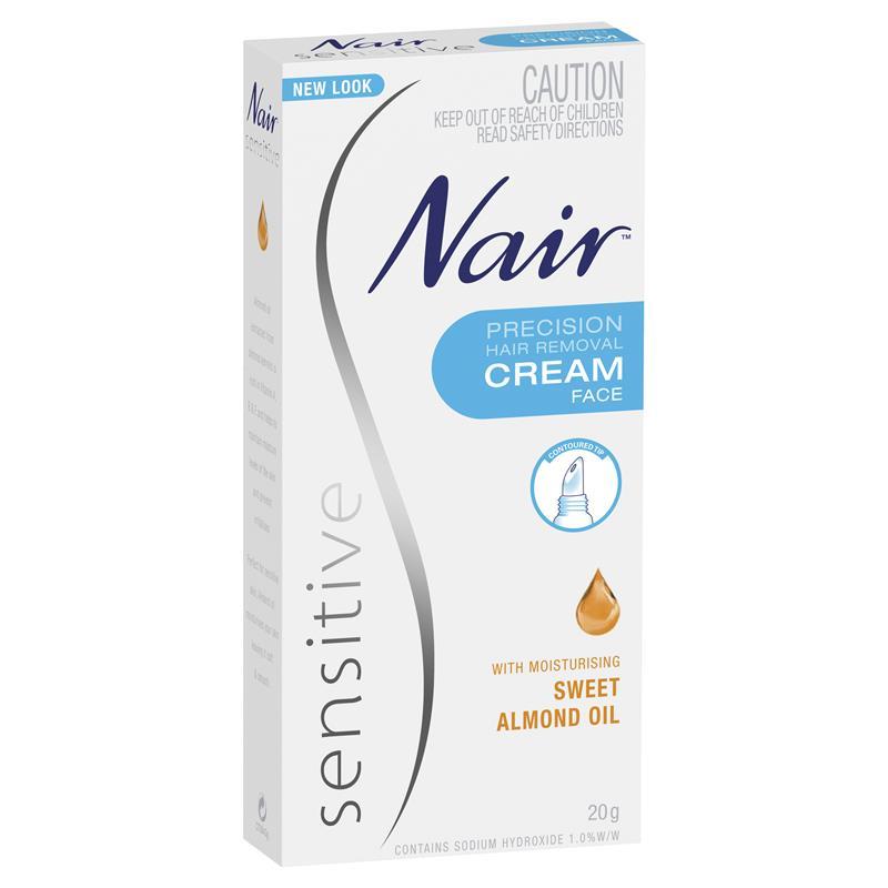 Buy Nair Precision Facial Hair Remover Cream Sensitive 20g Online at  Chemist Warehouse®