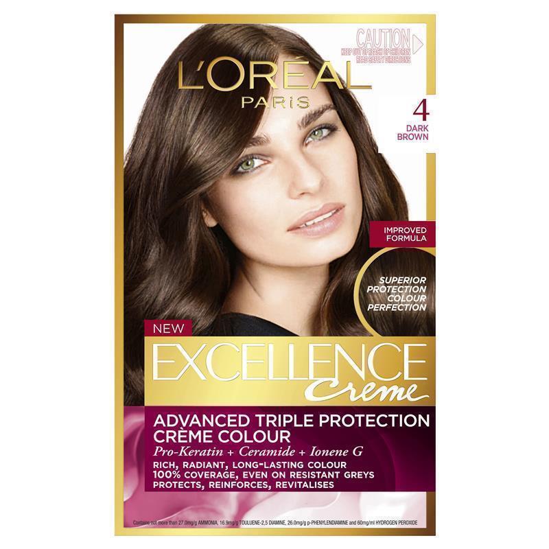 Buy L'Oreal Excellence Creme - 4 Dark Brown Online at Chemist Warehouse®