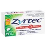 Zyrtec Allergy & Hayfever Antihistamine Tablets 70 Pack
