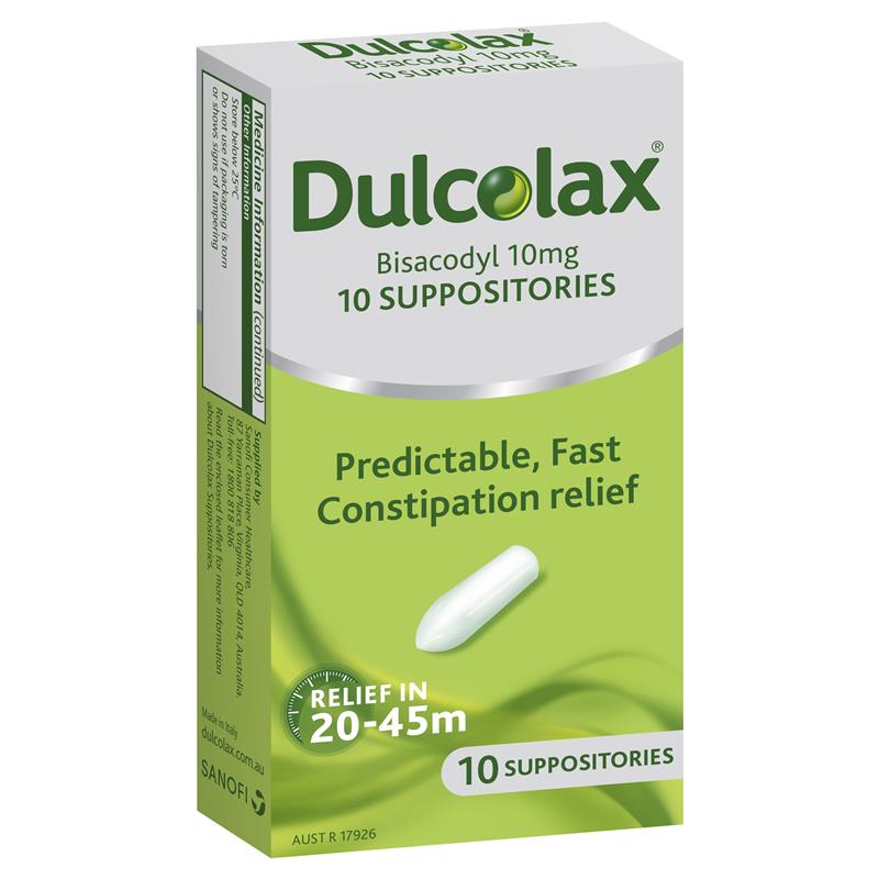 Buy Dulcolax Laxatives Suppositories for Constipation Relief 10