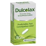 Dulcolax Suppositories - Laxatives for Constipation Relief - 10 Pack