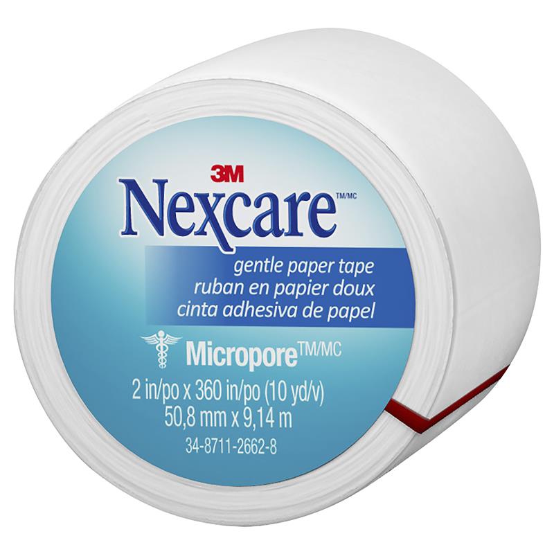 Buy Nexcare Micropore Gentle Paper Tape White 50.8mm x 9.14m Online at  Chemist Warehouse®