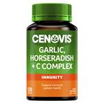 Cenovis Garlic, Horseradish + C Complex - with Vitamin C for Immune Support - 120 Capsules