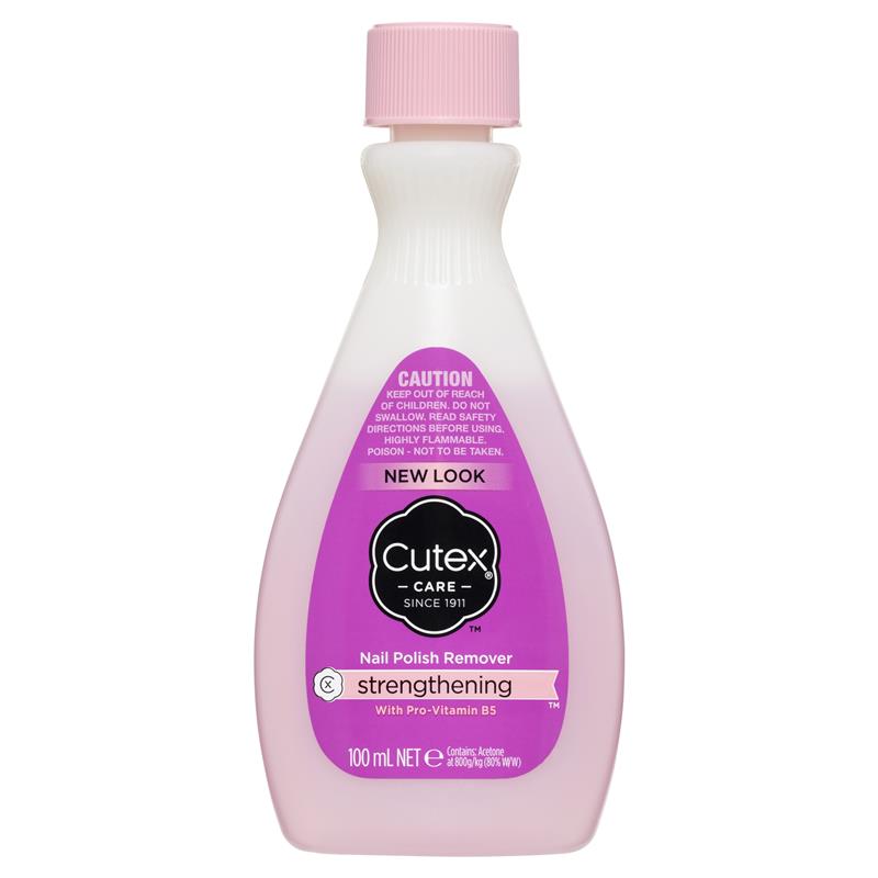 Buy Cutex Nail Polish Remover Strengthening 100mL Online at Chemist  Warehouse®