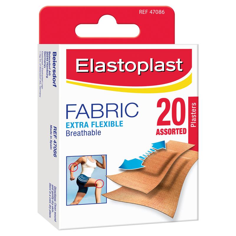 Elastoplast 47086 Fabric 20 Strips Assorted