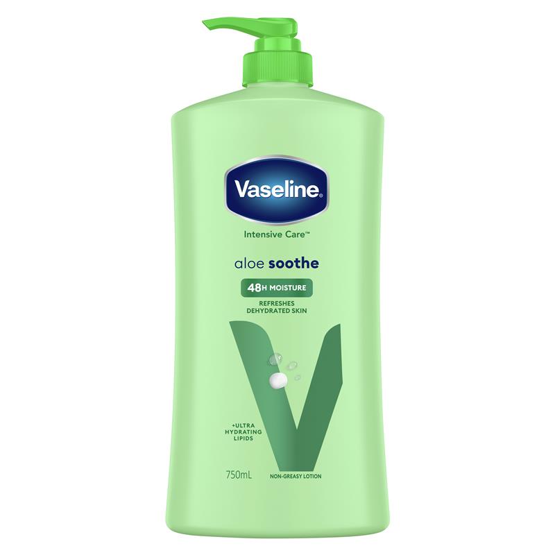 Diktatur bøf Moden Buy Vaseline Intensive Care Body Lotion Aloe Soothe 750ml Online at Chemist  Warehouse®