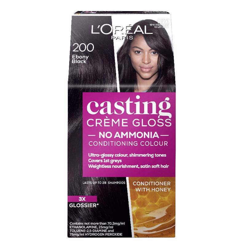Buy L'Oreal Paris Casting Creme Gloss Semi-Permanent Hair Colour - 200  Ebony Black (Ammonia Free) Online at Chemist Warehouse®