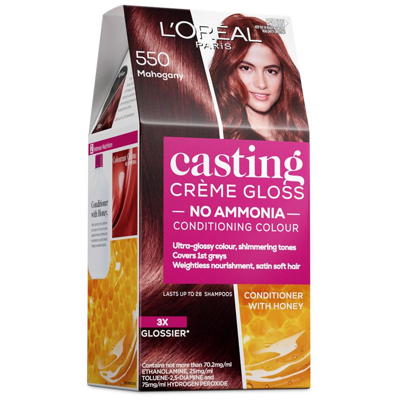 Buy L'Oreal Paris Casting Creme Gloss Semi-Permanent Hair Colour - 550  Mahogany (Ammonia free) Online at Chemist Warehouse®